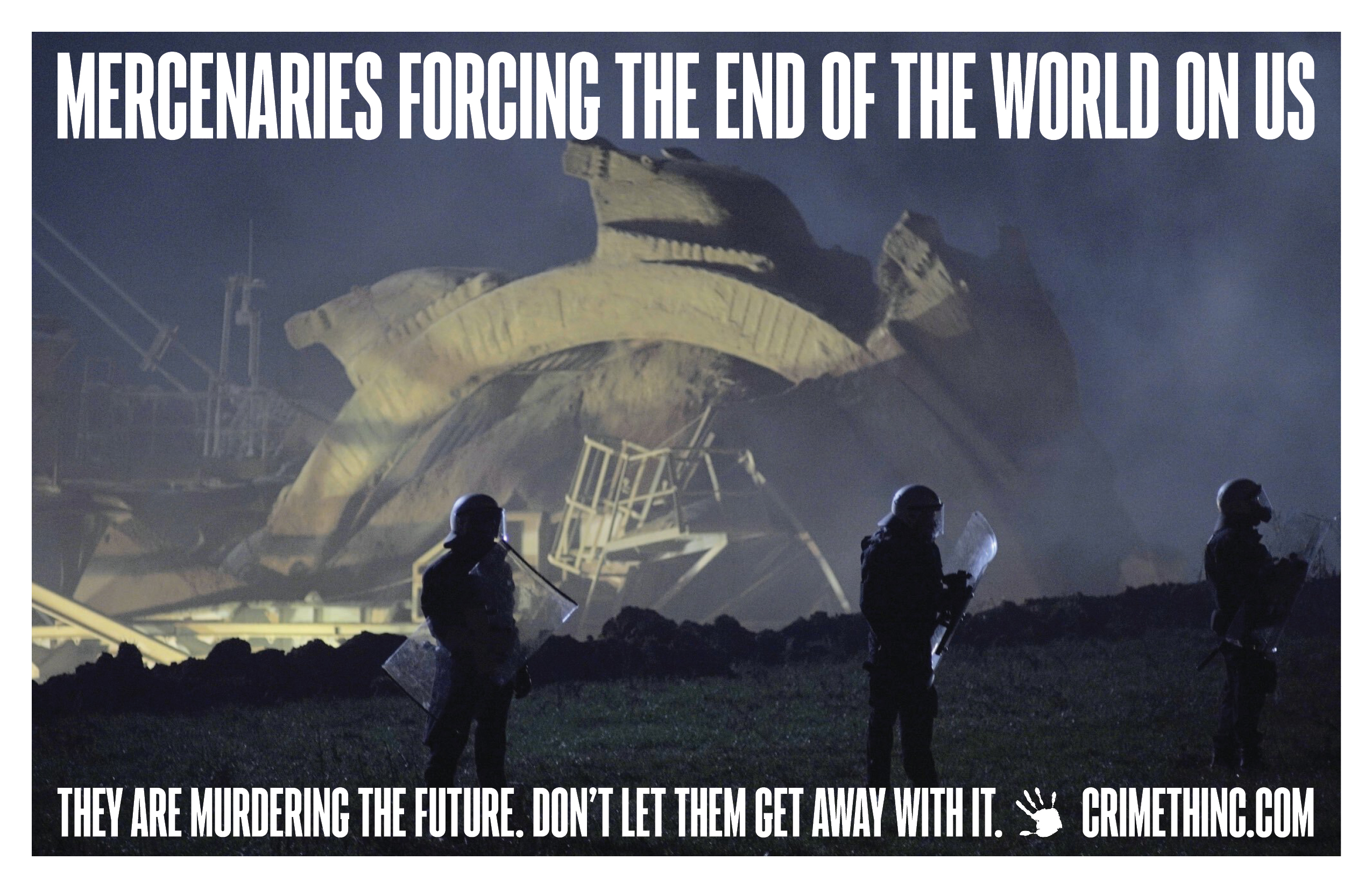 Photo of ‘Mercenaries Forcing the End of the World on Us’ front side